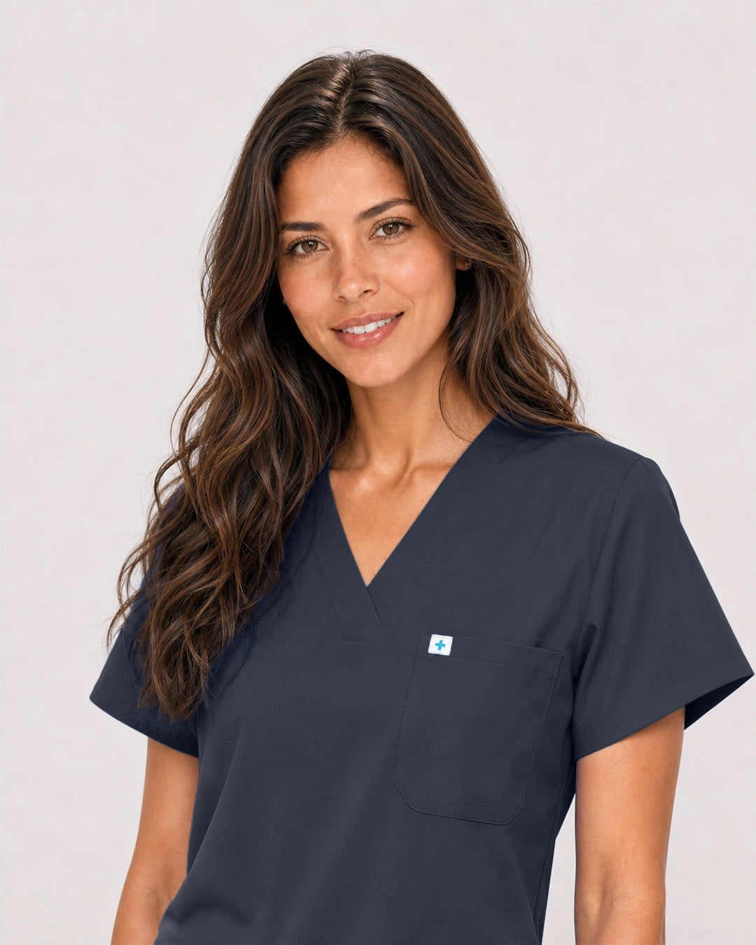 Charcoal Grey Eipnare Women's Classic V-Neck Jogger Scrub Set - Stretch Medical Scrubs for Women