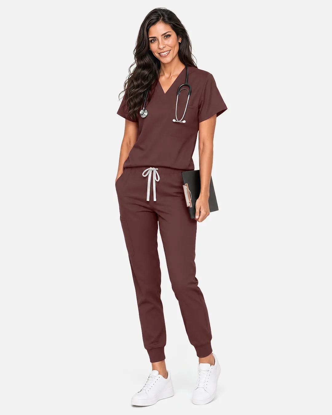 Coffee Eipnare Women's Classic Jogger Scrub Pants - Stretch Medical Scrubs for Women