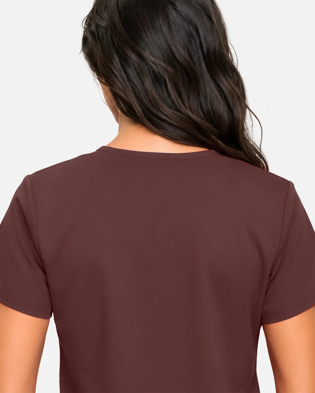 Coffee Eipnare Women's Classic V-Neck Scrub Top - Stretch Medical Scrubs for Women