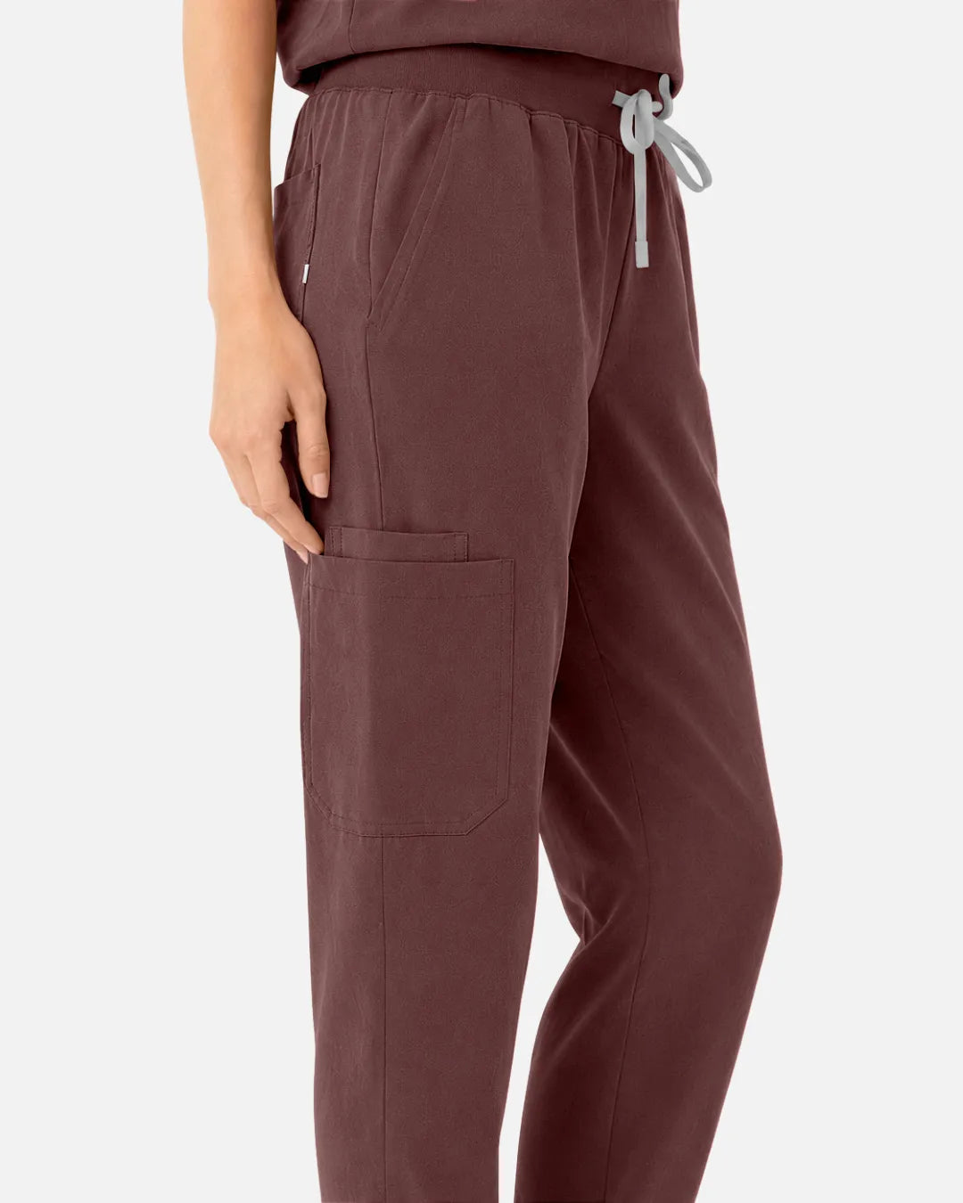 Coffee Eipnare Women's Tapered Jogger Scrub Pants - Stretch Medical Scrubs for Women