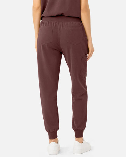 Coffee Eipnare Women's Tapered Jogger Scrub Pants - Stretch Medical Scrubs for Women