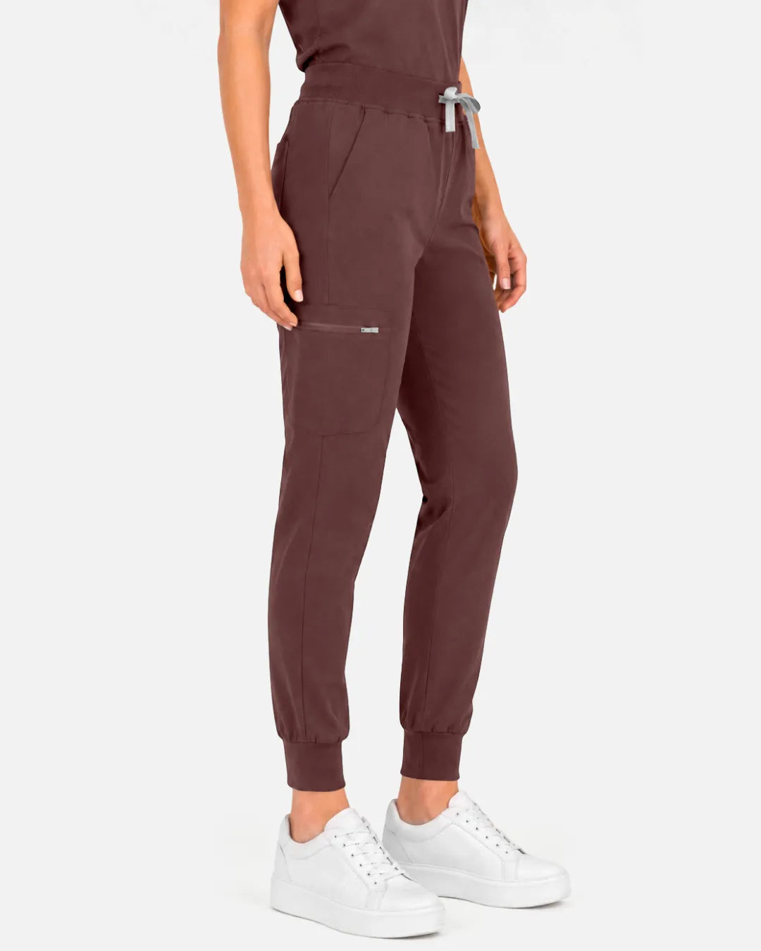 Coffee Eipnare Women's Multi-Pocket Jogger Scrub Pants - Stretch Medical Scrubs for Women