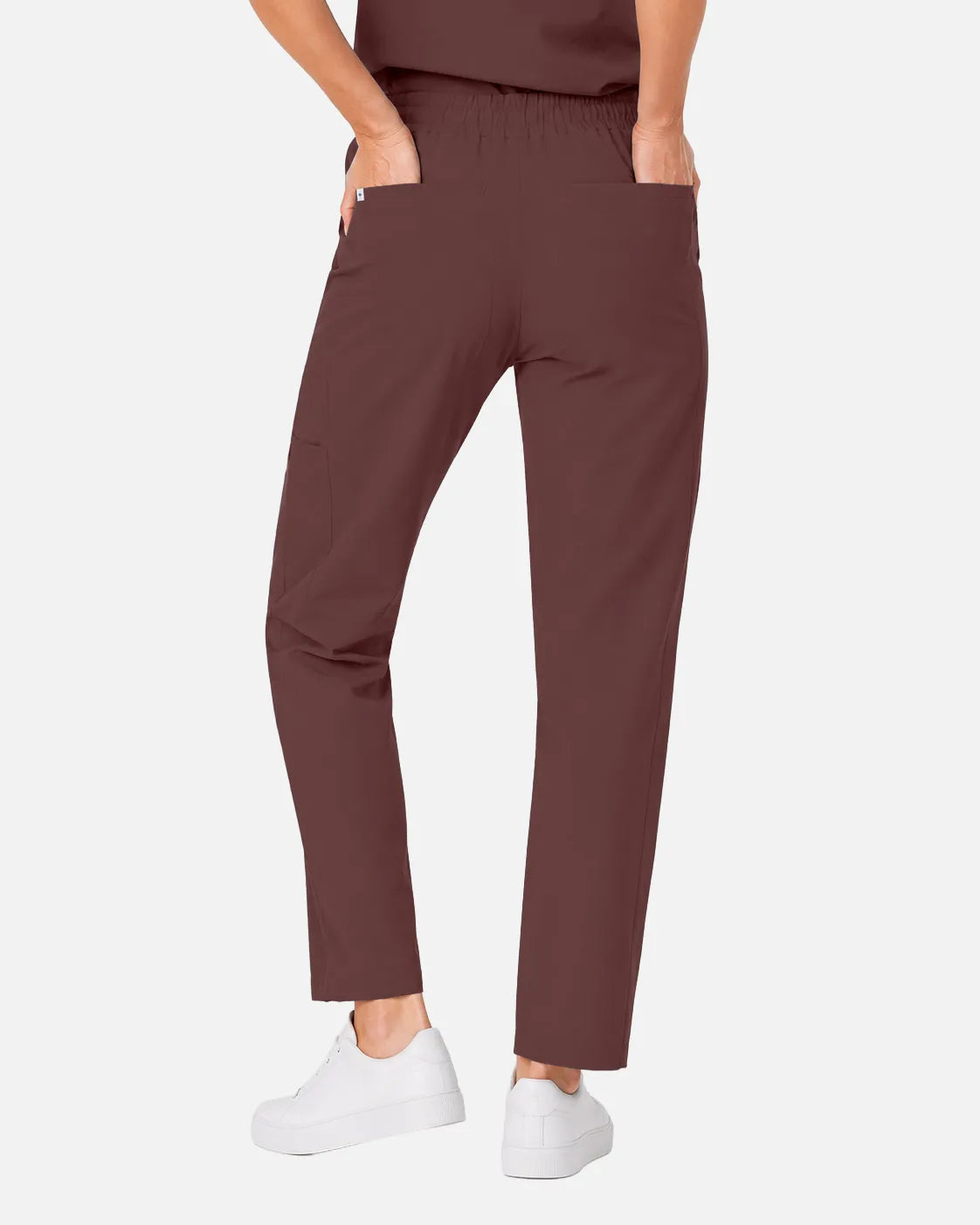 Coffee Eipnare Women's Slim Fit Tapered Cargo Scrub Pants - Stretch Medical Scrubs for Women