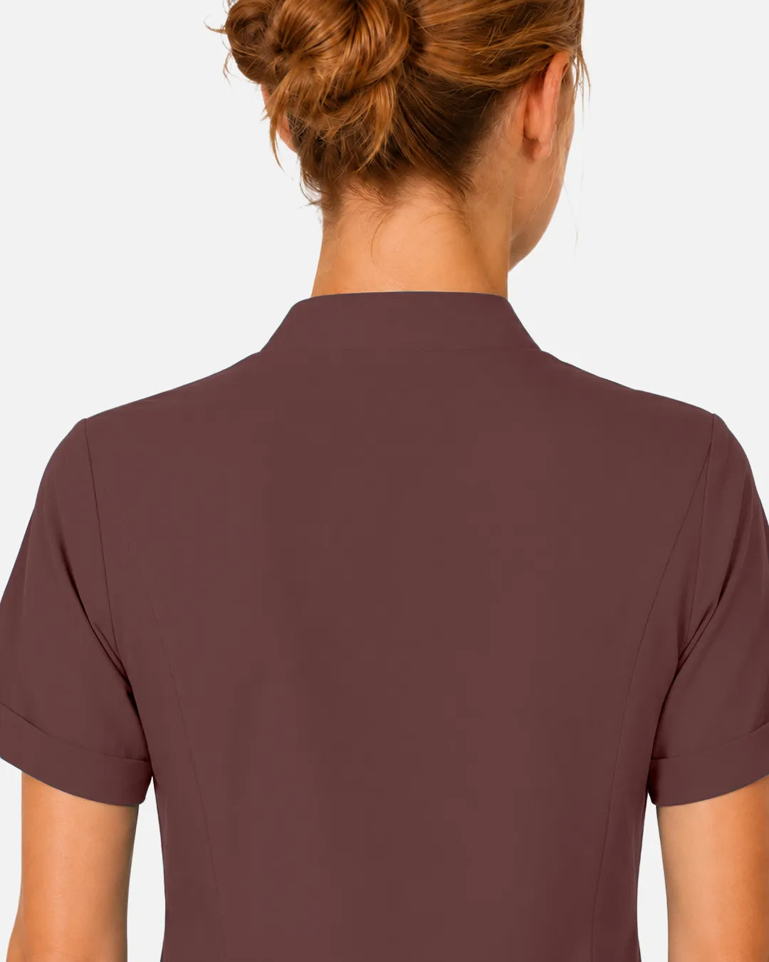 Coffee Eipnare Women's Split V-Neck Scrub Top - Stretch Medical Scrubs for Women