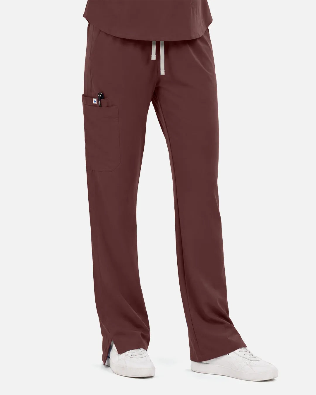 Coffee Eipnare Women's Straight-Leg Cargo Scrub Pants - Stretch Medical Scrubs for Women