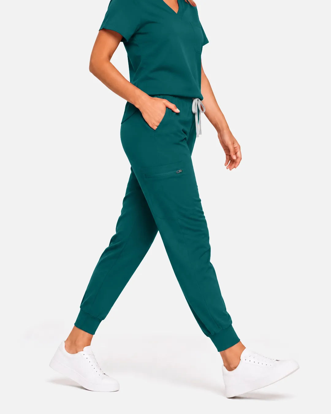 Dark green Eipnare Women's Classic Jogger Scrub Pants - Stretch Medical Scrubs for Women