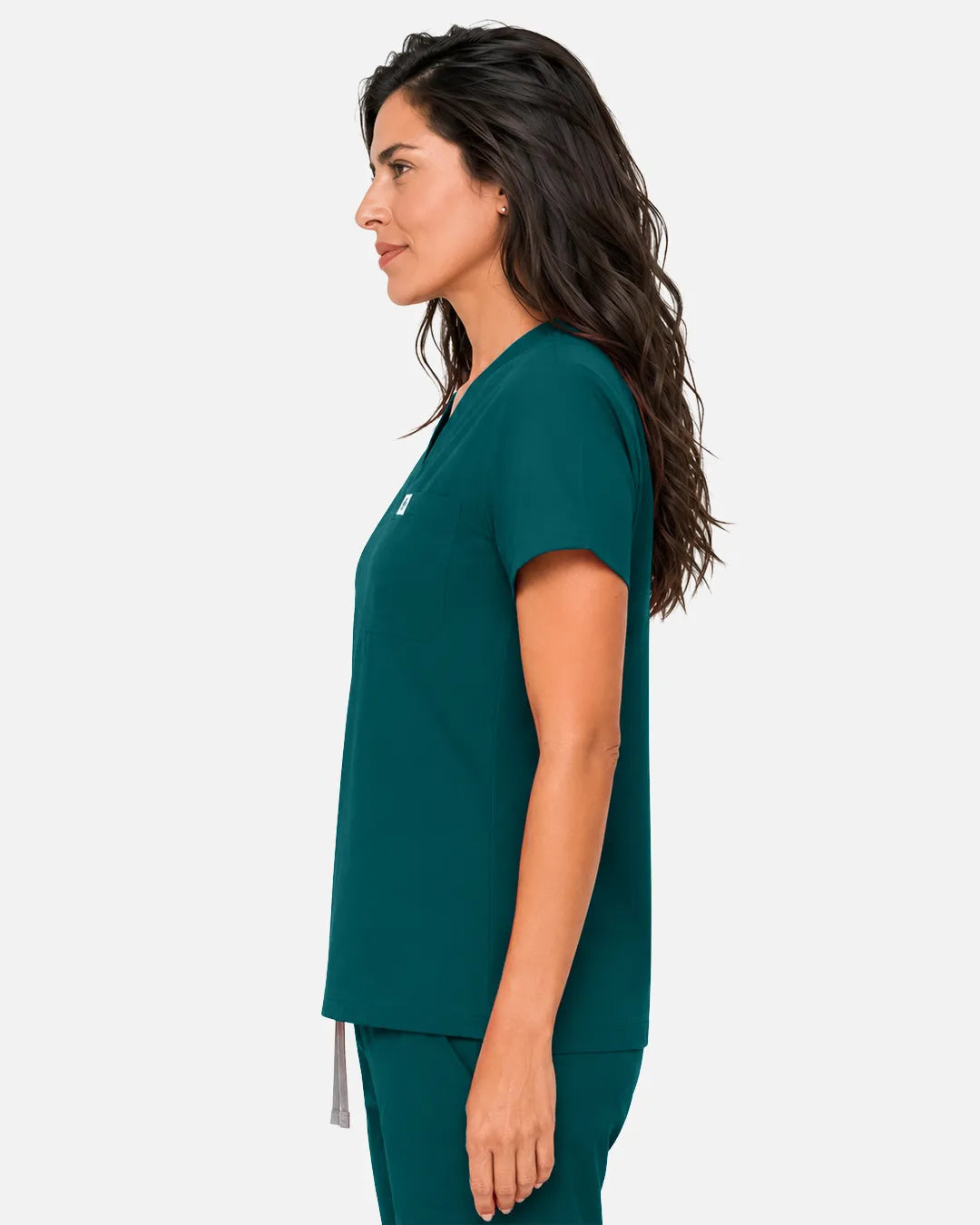 Dark green Eipnare Women's Classic V-Neck Scrub Top - Stretch Medical Scrubs for Women