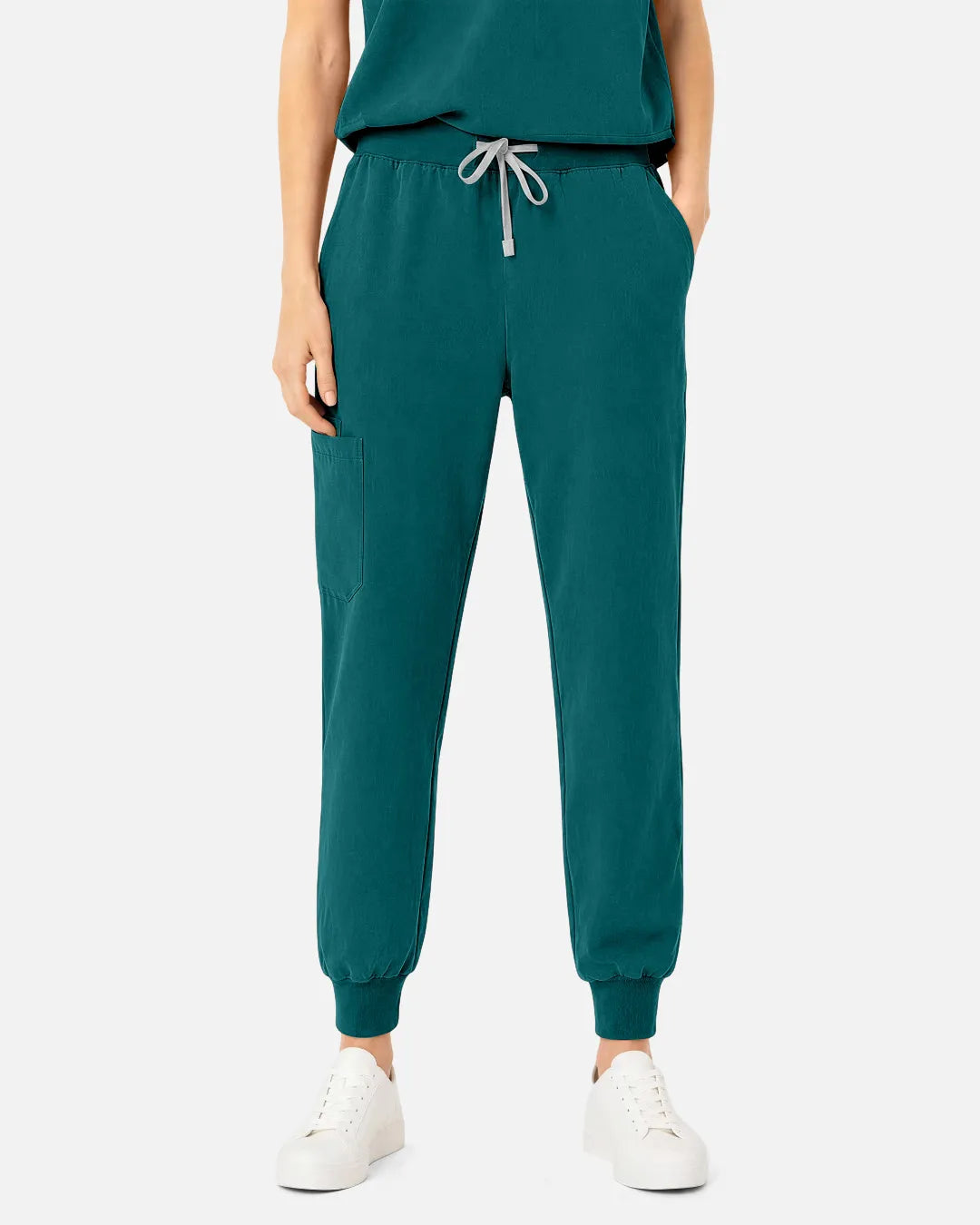 Dark green Eipnare Women's Tapered Jogger Scrub Pants - Stretch Medical Scrubs for Women