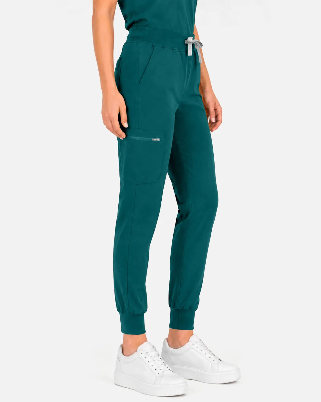 Dark green Eipnare Women's Multi-Pocket Jogger Scrub Pants - Stretch Medical Scrubs for Women