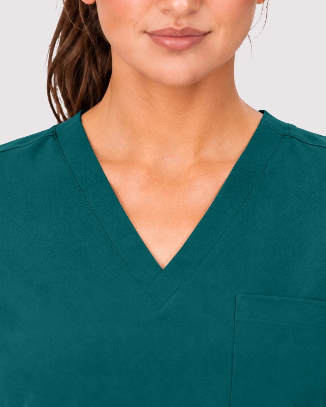 Dark Green Eipnare Women's 3-Pocket V-Neck Jogger Scrub Set - Stretch Medical Scrubs for Women