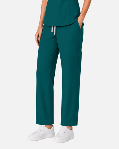 Dark green Eipnare Women's Slim Fit Tapered Cargo Scrub Pants - Stretch Medical Scrubs for Women