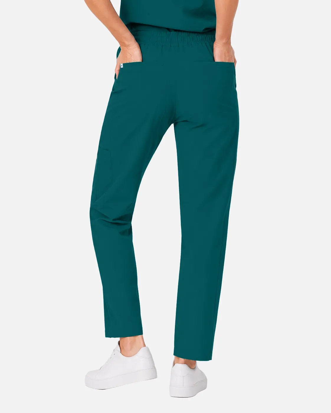 Dark green Eipnare Women's Slim Fit Tapered Cargo Scrub Pants - Stretch Medical Scrubs for Women