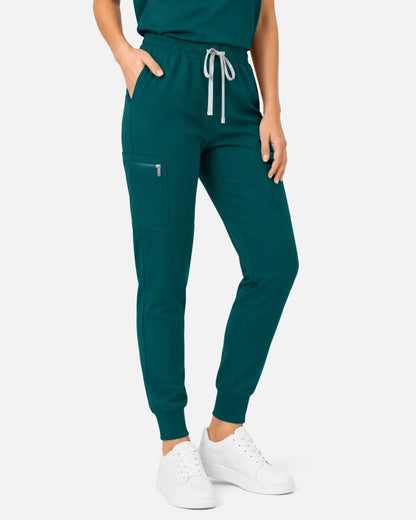 Dark green Eipnare Women's Soft Stretch Jogger Scrub Pants - Stretch Medical Scrubs for Women