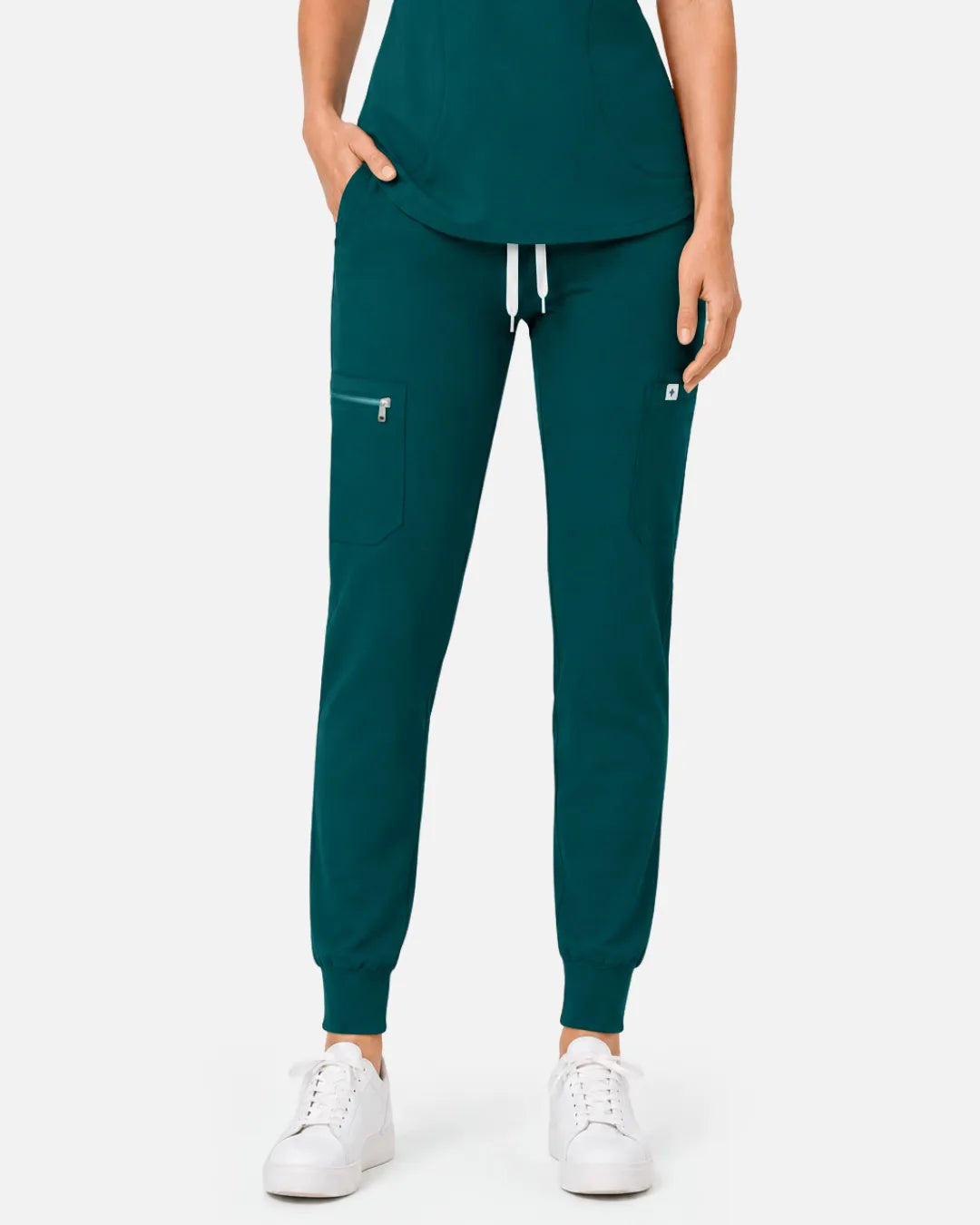 Dark green Eipnare Women's Soft Stretch Jogger Scrub Pants - Stretch Medical Scrubs for Women