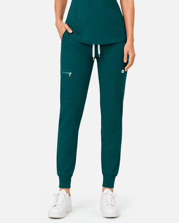 Dark green Eipnare Women's Cargo Jogger Scrub Pants - Stretch Medical Scrubs for Women