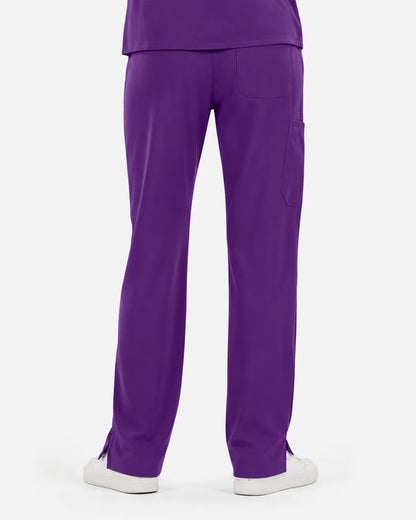 Dark purple Eipnare Women's Straight-Leg Cargo Scrub Pants - Stretch Medical Scrubs for Women