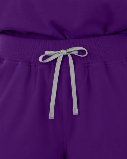Dark purple Eipnare Women's Straight-Leg Cargo Scrub Pants - Stretch Medical Scrubs for Women