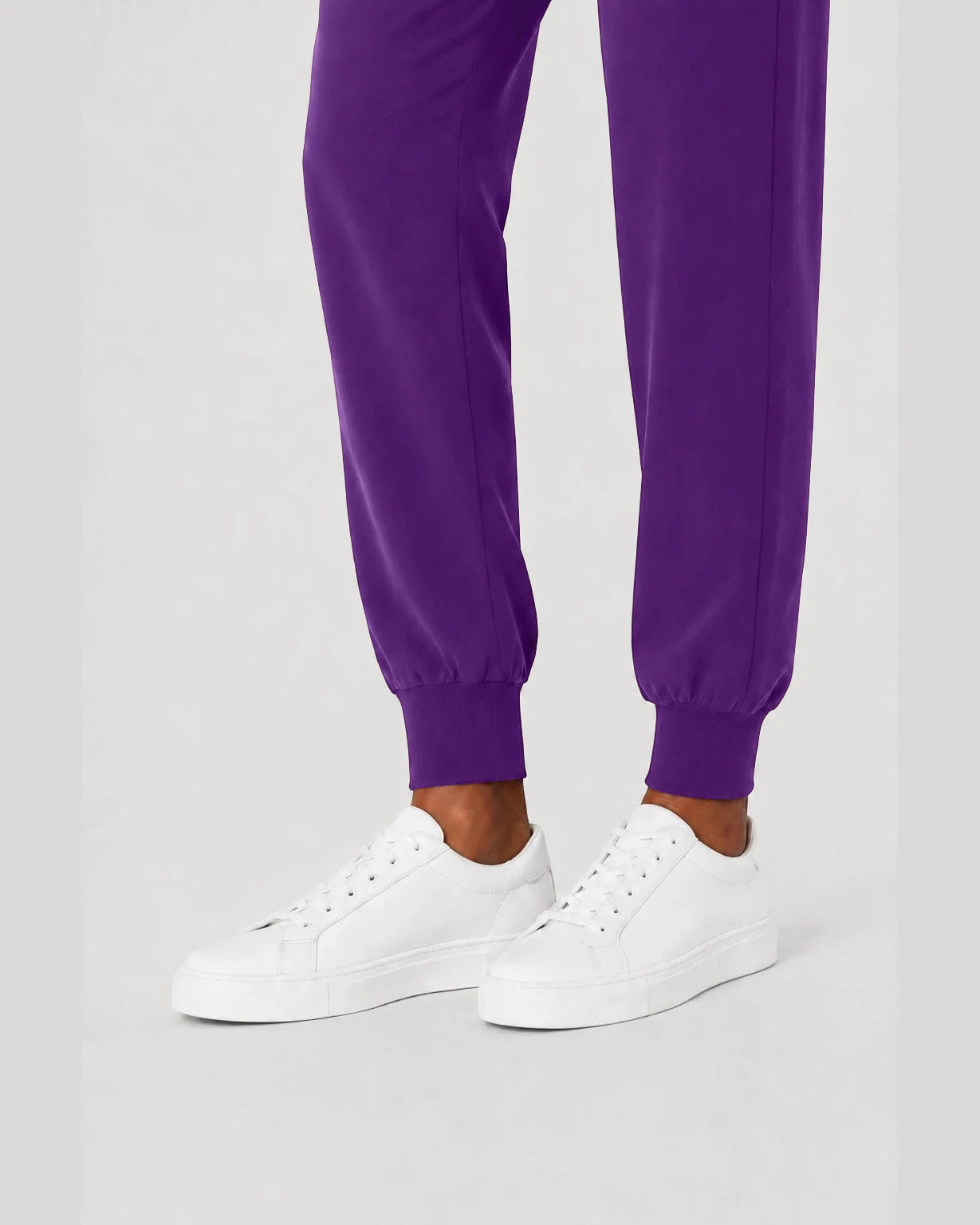 Dark Purple Eipnare Women's Sleeveless Mandarin Collar Jogger Scrub Set - Stretch Medical Scrubs for Women