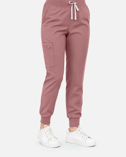 Flesh Pink Eipnare Women's Classic Jogger Scrub Pants - Stretch Medical Scrubs for Women