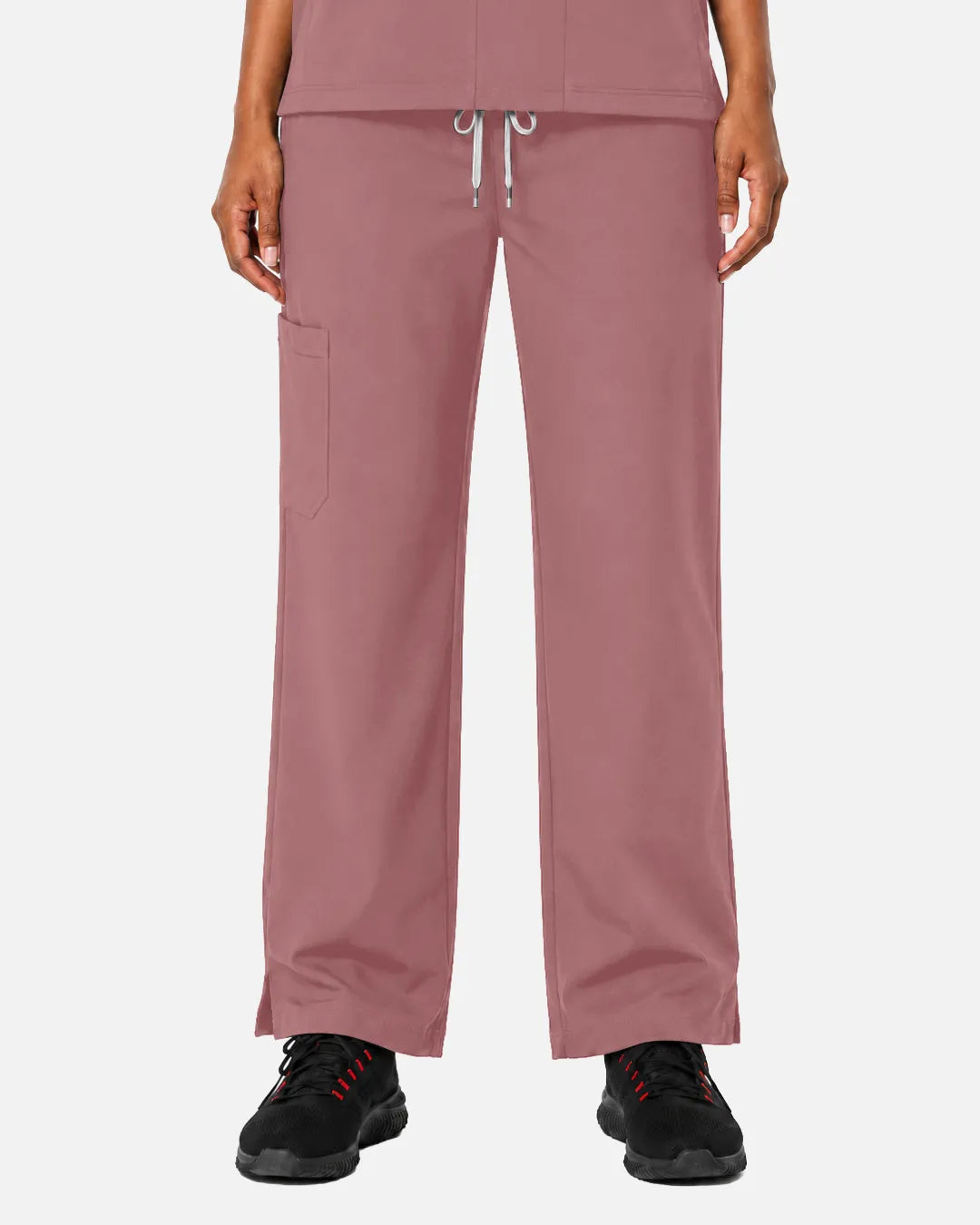 Flesh Pink Eipnare Women's Woven Straight-Leg Scrub Pants - Stretch Medical Scrubs for Women