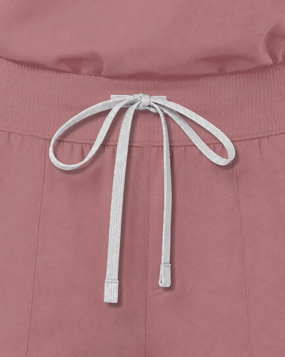 Flesh Pink Eipnare Women's Woven Straight-Leg Scrub Pants - Stretch Medical Scrubs for Women