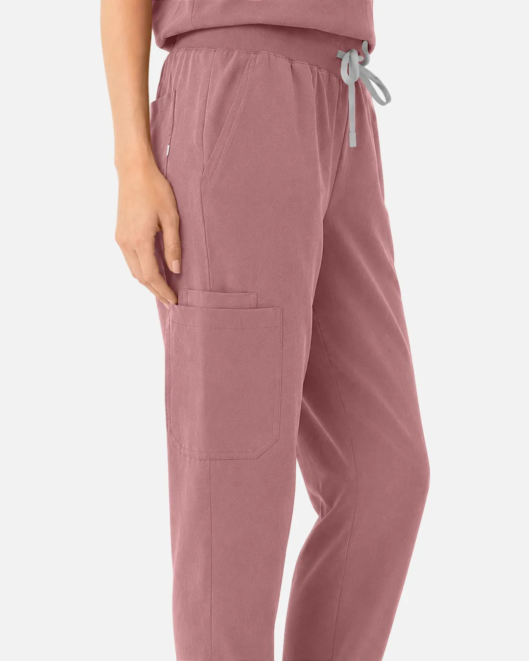 Flesh Pink Eipnare Women's Tapered Jogger Scrub Pants - Stretch Medical Scrubs for Women