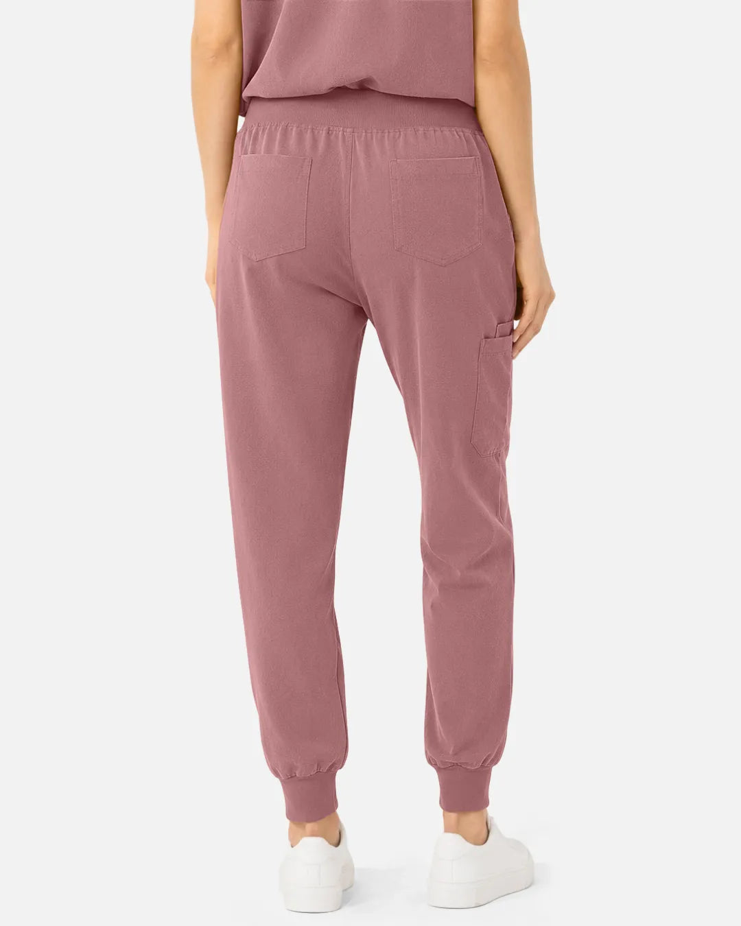 Flesh Pink Eipnare Women's Tapered Jogger Scrub Pants - Stretch Medical Scrubs for Women