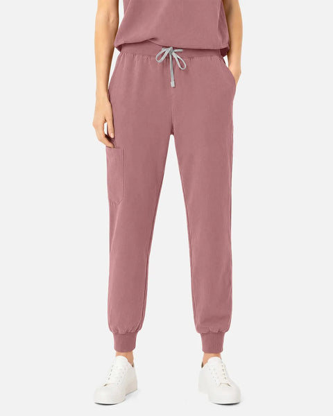 Eipnare Women's Tapered Jogger Uniform Pants - Flesh Pink