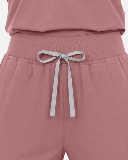 Flesh Pink Eipnare Women's Multi-Pocket Jogger Scrub Pants - Stretch Medical Scrubs for Women