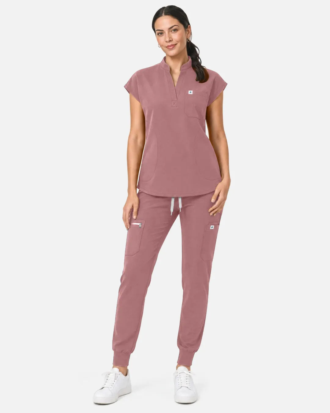 Flesh Pink Eipnare Women's Soft Stretch Jogger Scrub Pants - Stretch Medical Scrubs for Women