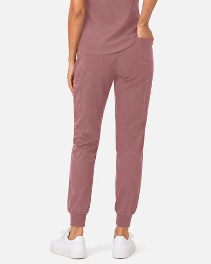 Flesh Pink Eipnare Women's Soft Stretch Jogger Scrub Pants - Stretch Medical Scrubs for Women