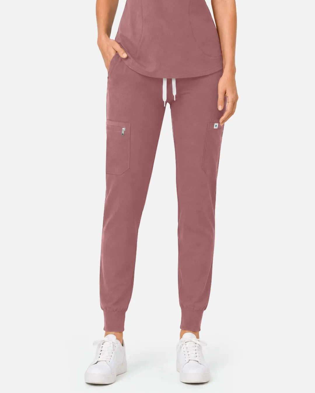 Flesh Pink Eipnare Women's Soft Stretch Jogger Scrub Pants - Stretch Medical Scrubs for Women