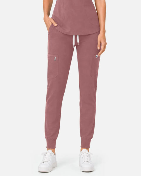 Eipnare Women's Cargo Jogger Uniform Pants - Flesh Pink