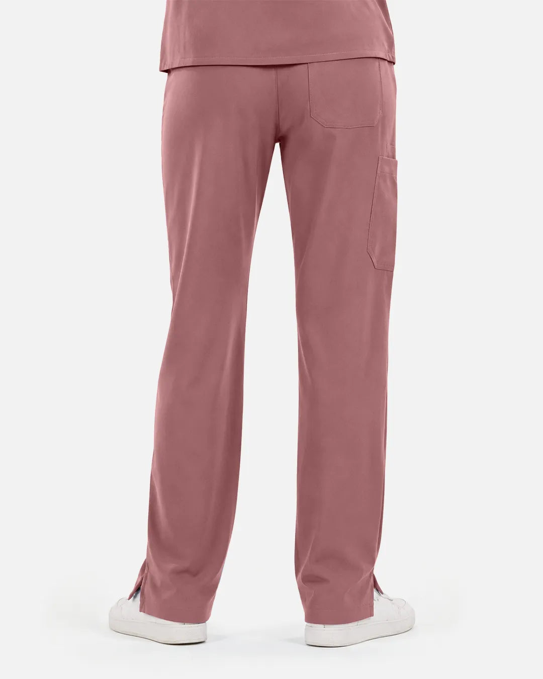 Flesh Pink Eipnare Women's Straight-Leg Cargo Scrub Pants - Stretch Medical Scrubs for Women