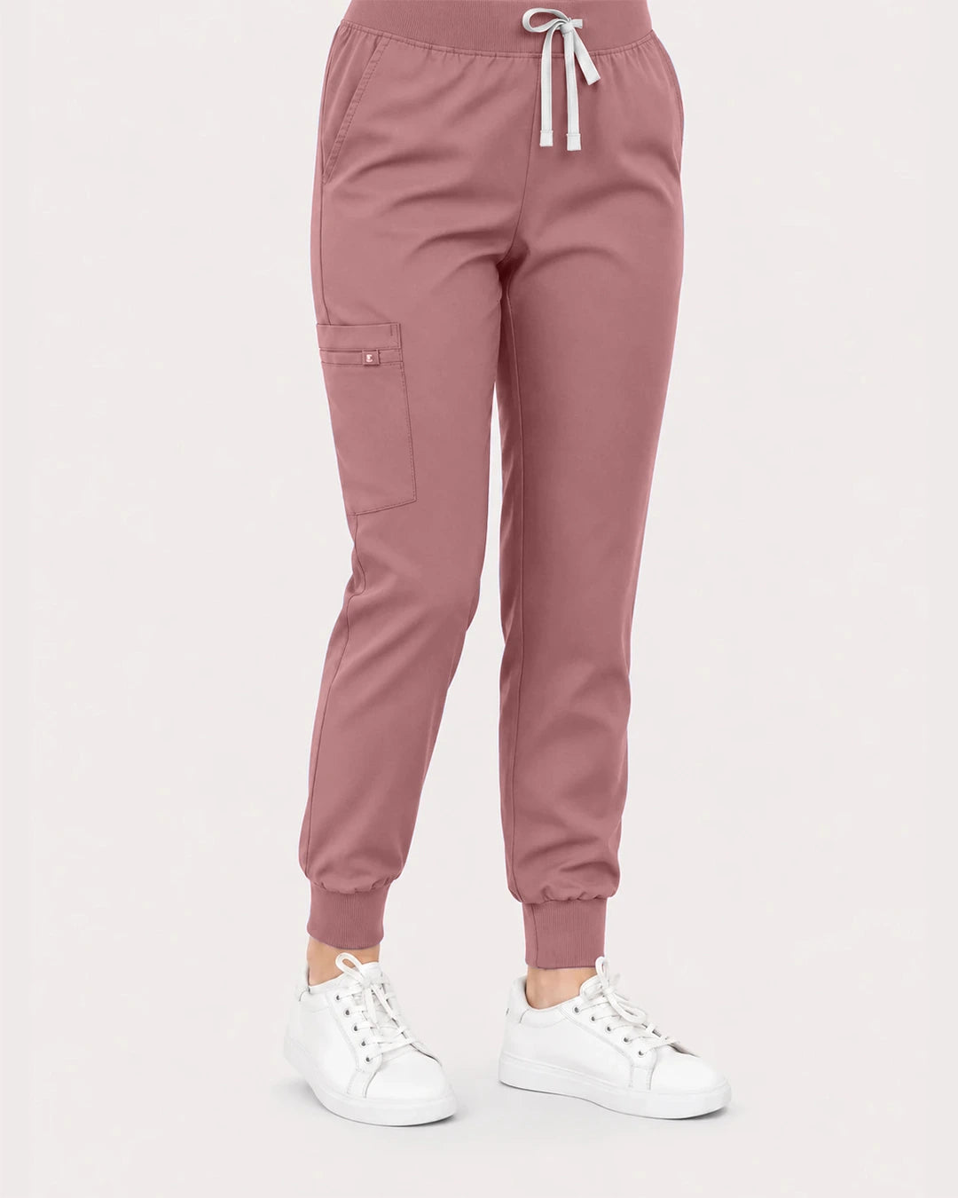 Flesh Pink Eipnare Women's Classic V-Neck Jogger Scrub Set - Stretch Medical Scrubs for Women