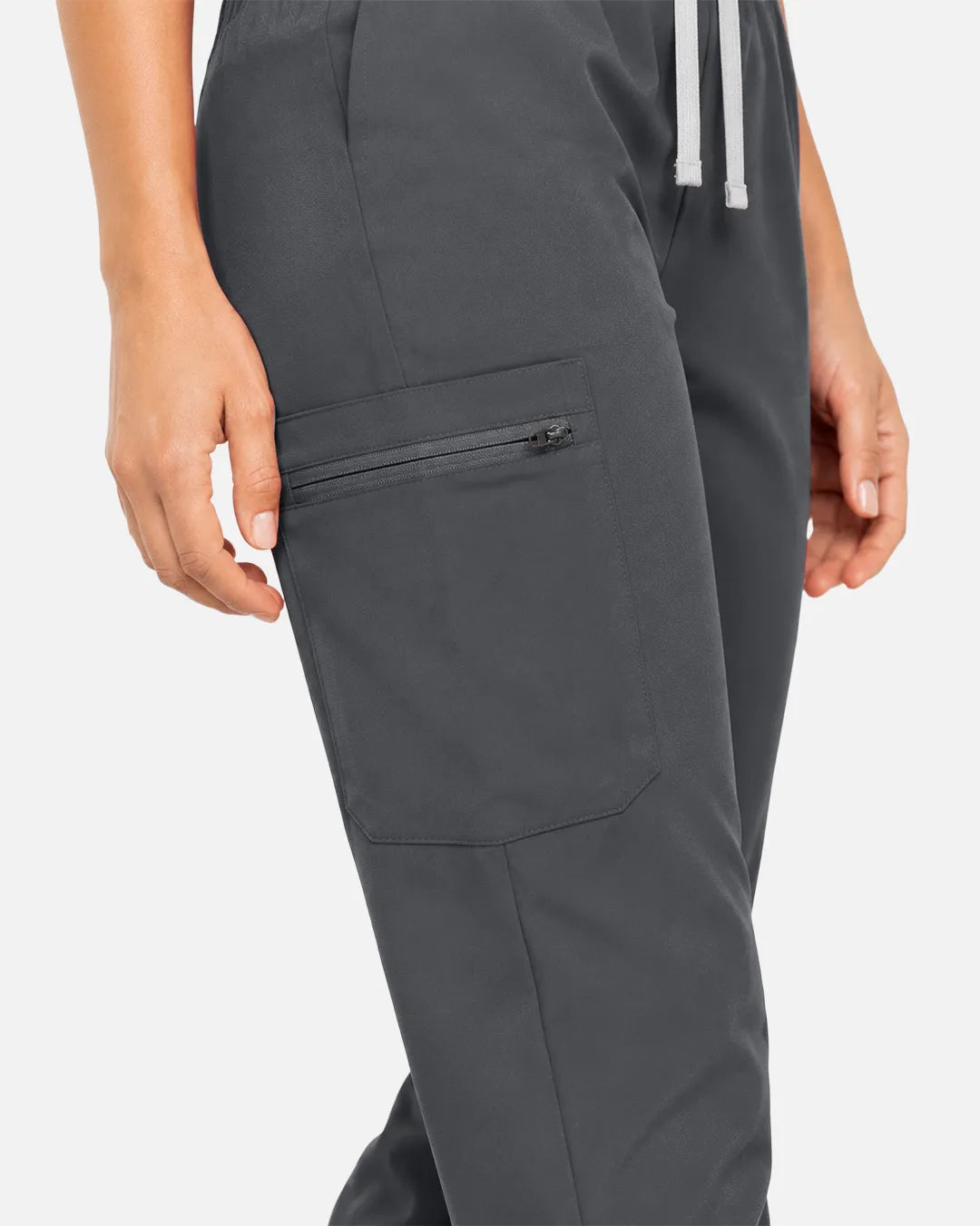 Heather grey Eipnare Women's Classic Jogger Scrub Pants - Stretch Medical Scrubs for Women