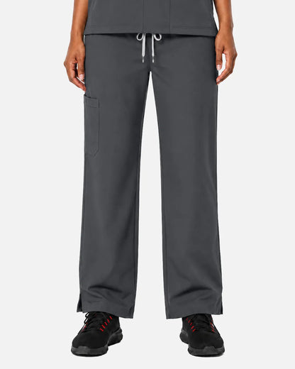 Heather grey Eipnare Women's Woven Straight-Leg Scrub Pants - Stretch Medical Scrubs for Women