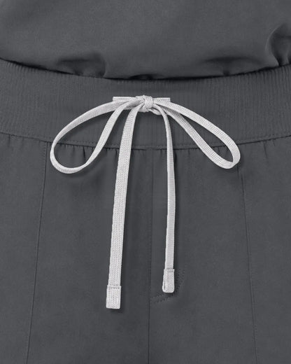 Heather grey Eipnare Women's Woven Straight-Leg Scrub Pants - Stretch Medical Scrubs for Women