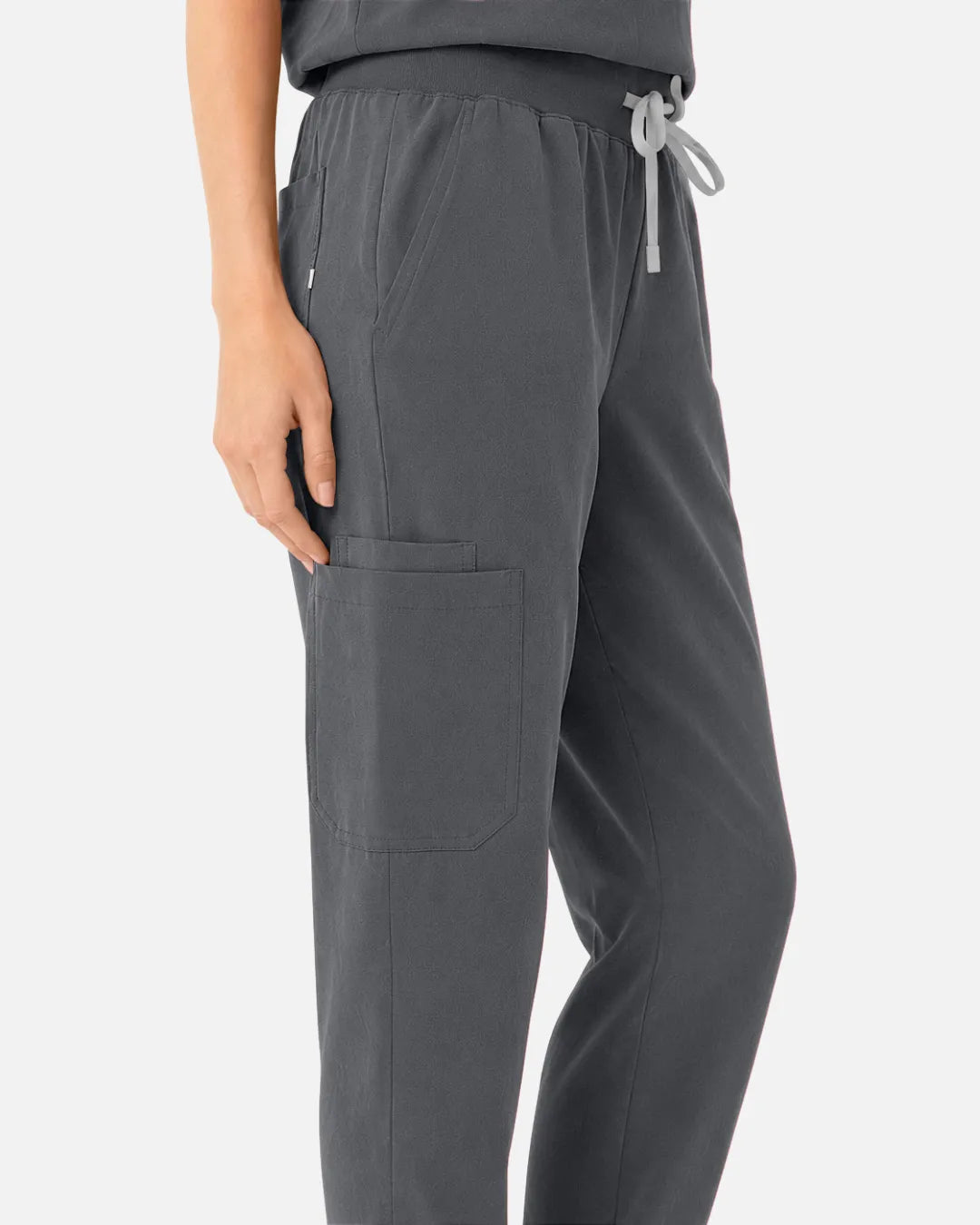 Heather grey Eipnare Women's Tapered Jogger Scrub Pants - Stretch Medical Scrubs for Women