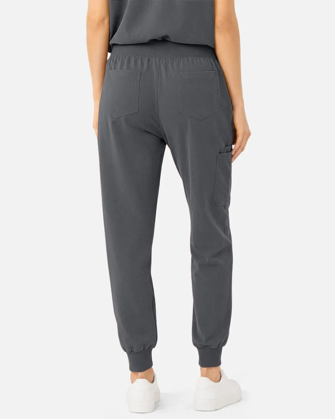Heather grey Eipnare Women's Tapered Jogger Scrub Pants - Stretch Medical Scrubs for Women