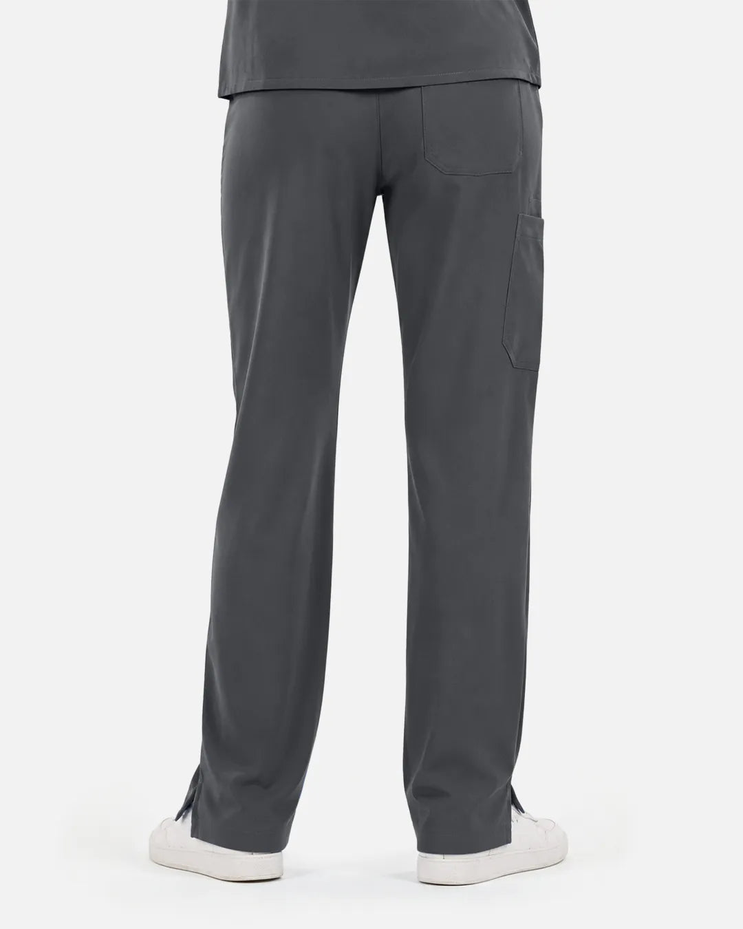 Heather grey Eipnare Women's Straight-Leg Cargo Scrub Pants - Stretch Medical Scrubs for Women