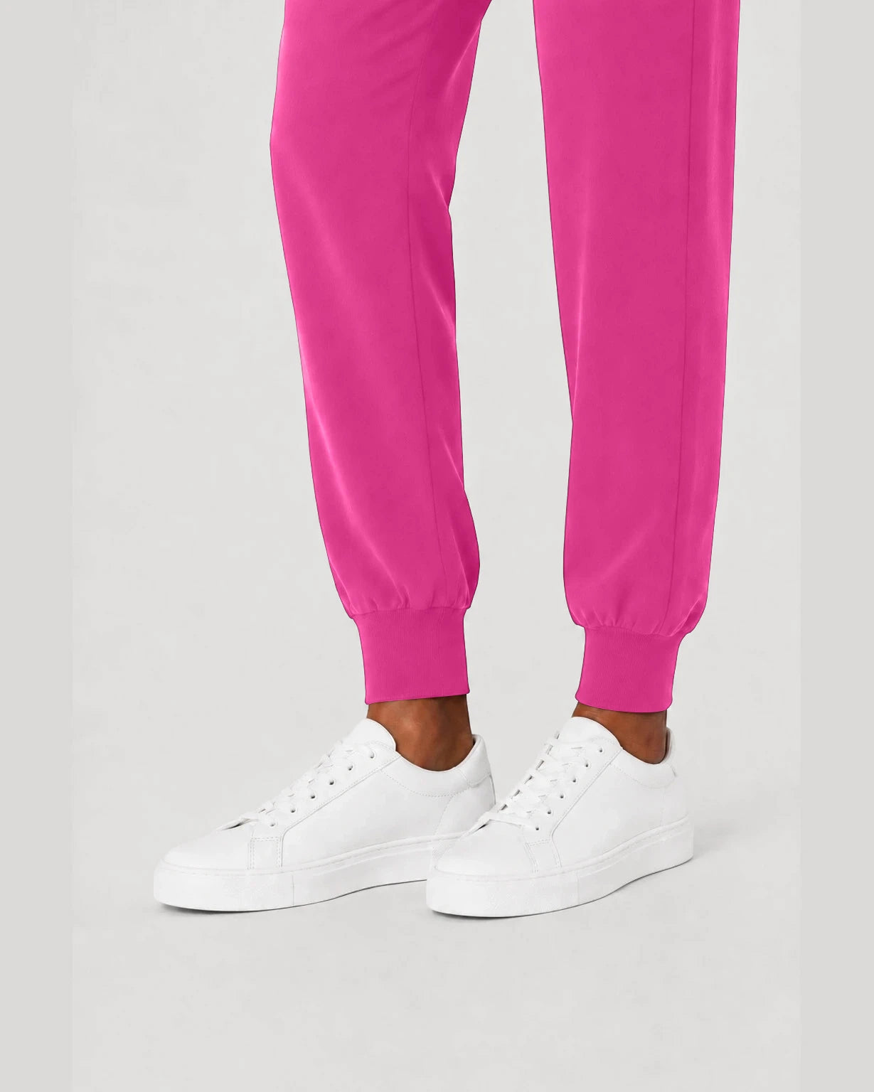 Hot Pink Eipnare Women's Sleeveless Mandarin Collar Jogger Scrub Set - Stretch Medical Scrubs for Women