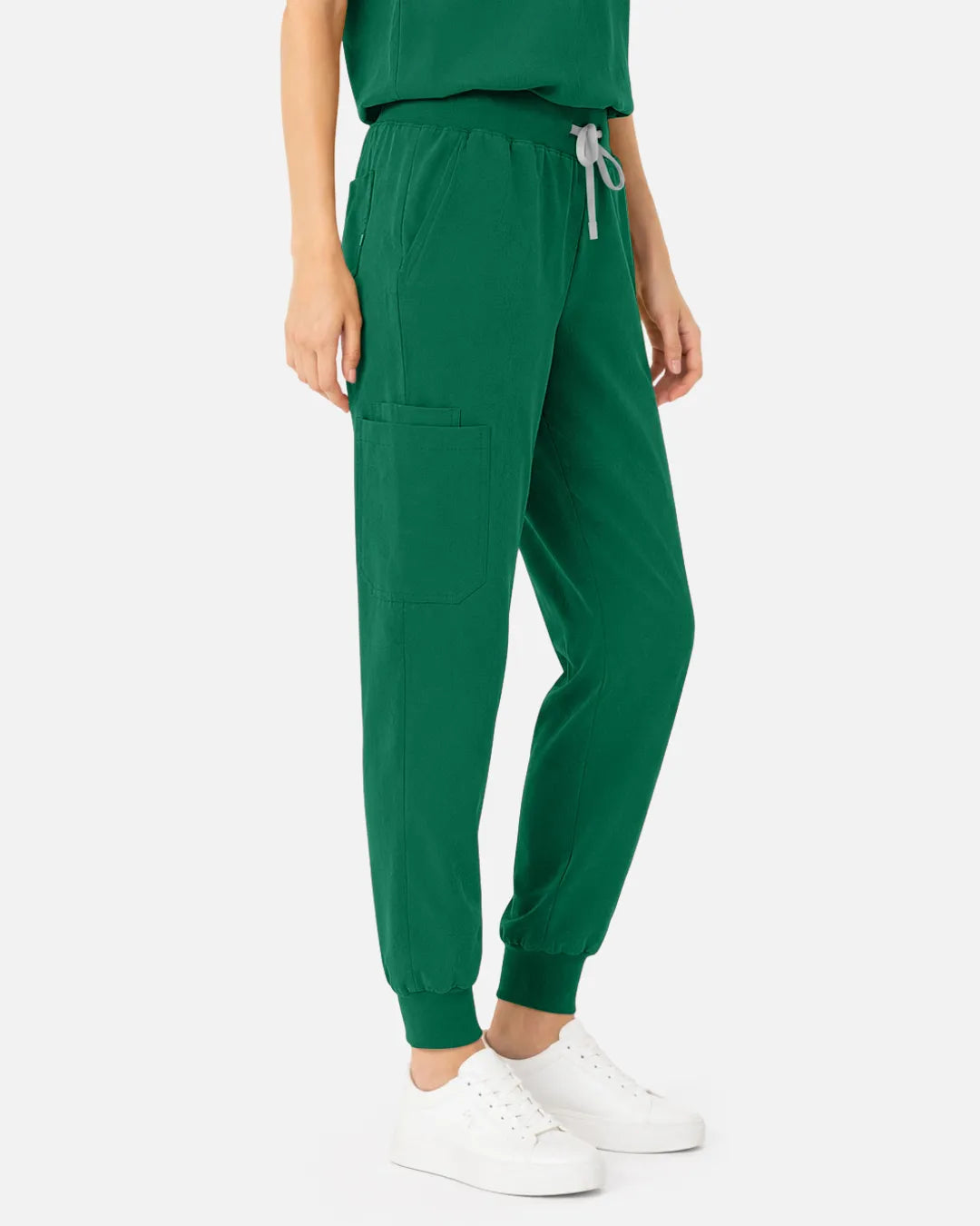 Hunter green Eipnare Women's Tapered Jogger Scrub Pants - Stretch Medical Scrubs for Women