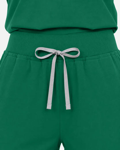 Hunter green Eipnare Women's Multi-Pocket Jogger Scrub Pants - Stretch Medical Scrubs for Women