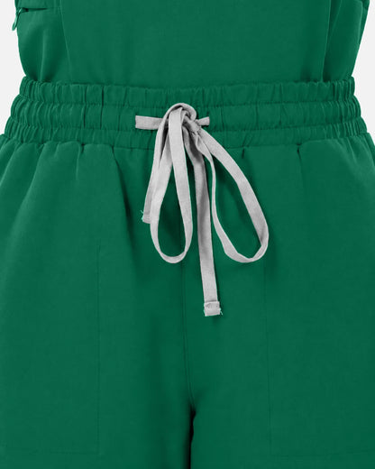 Hunter green Eipnare Women's Slim Fit Tapered Cargo Scrub Pants - Stretch Medical Scrubs for Women