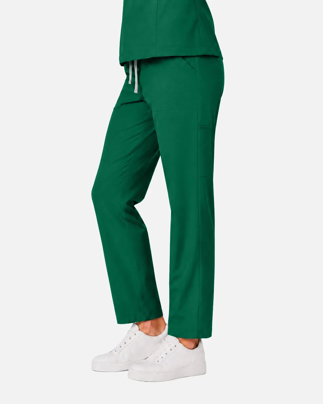 Hunter green Eipnare Women's Slim Fit Tapered Cargo Scrub Pants - Stretch Medical Scrubs for Women
