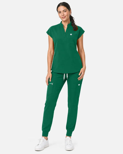 Hunter green Eipnare Women's Cargo Jogger Scrub Pants - Stretch Medical Scrubs for Women