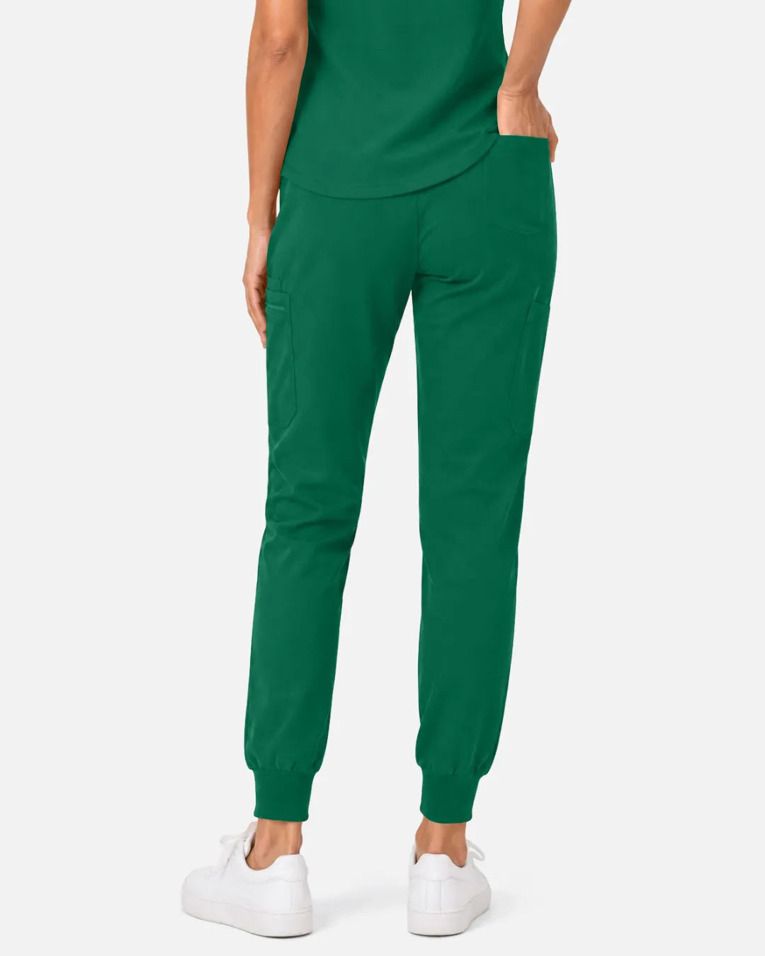 Hunter green Eipnare Women's Cargo Jogger Scrub Pants - Stretch Medical Scrubs for Women