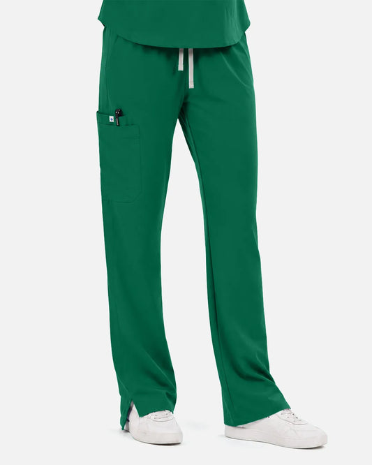 Hunter green Eipnare Women's Straight-Leg Cargo Scrub Pants - Stretch Medical Scrubs for Women