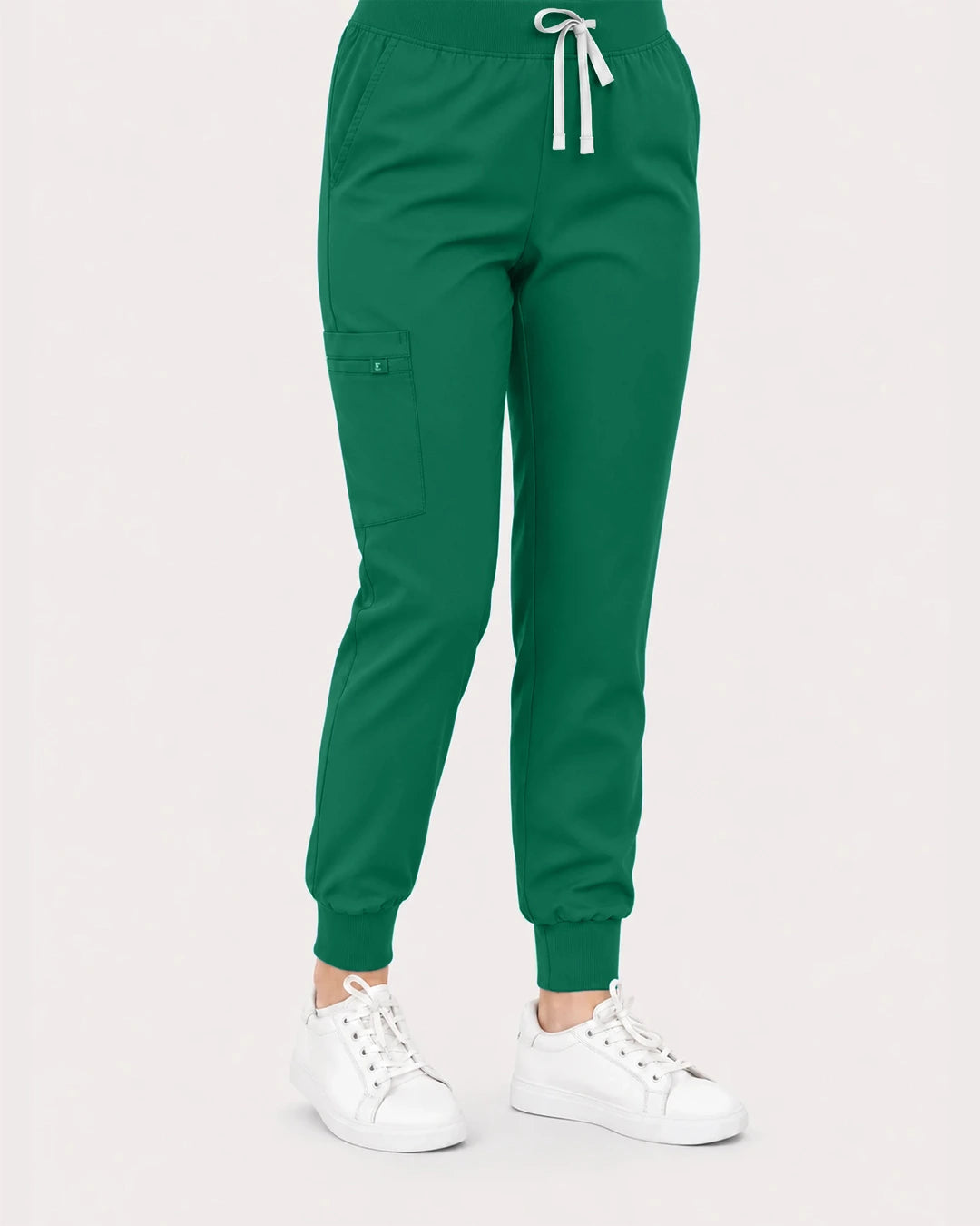Hunter Green Eipnare Women's Classic V-Neck Jogger Scrub Set - Stretch Medical Scrubs for Women
